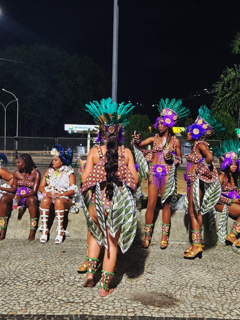 Parading through the Sambodrome in Rio