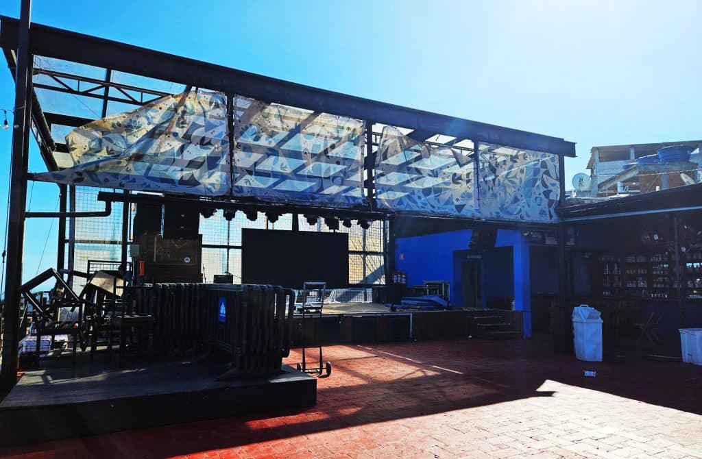 Terrace of a bar in the favela Vidigal