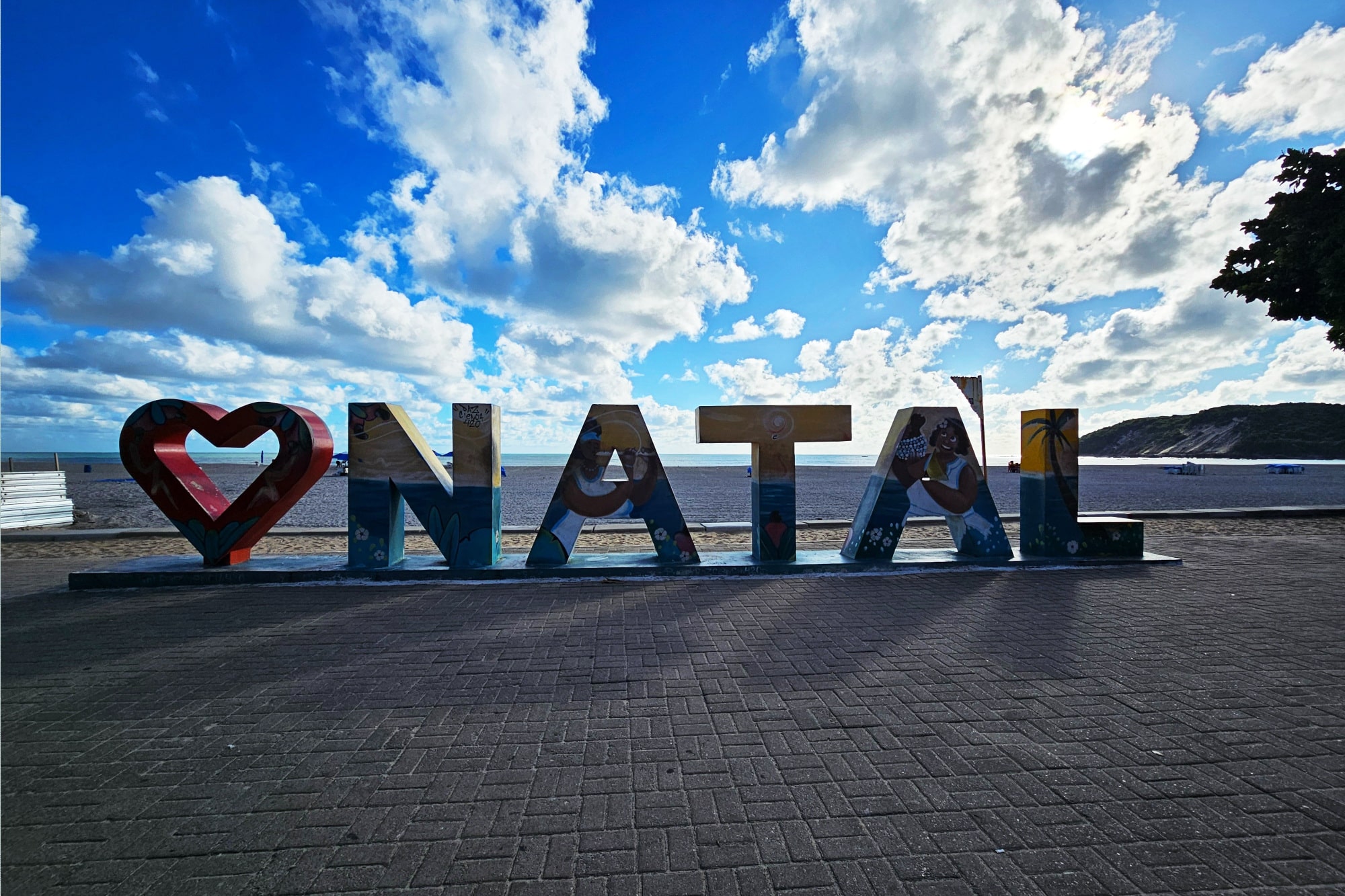 Natal sign on the beach