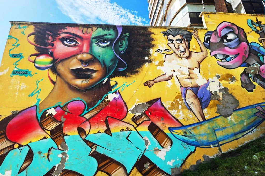 Street Art at escadaria da Mae Luiza in Natal