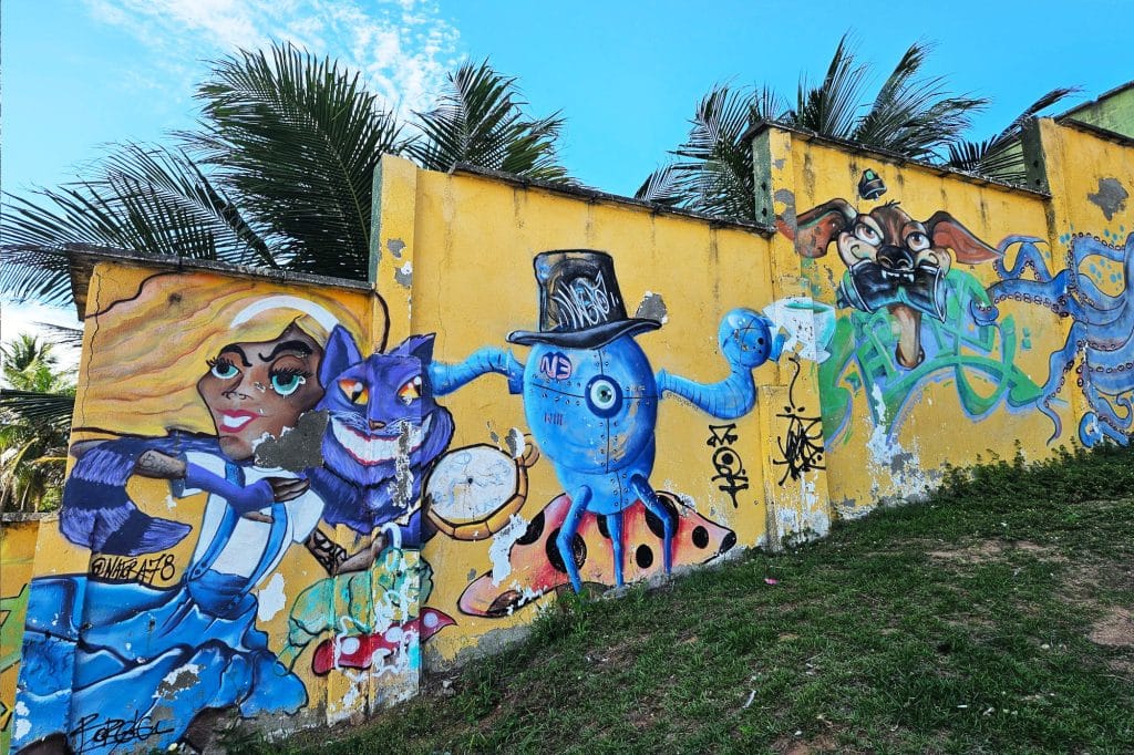 Street Art at escadaria da Mae Luiza in Natal