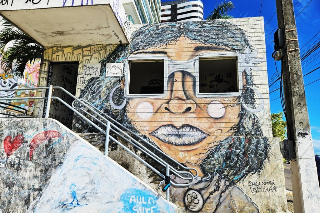 Street Art at escadaria da Mae Luiza in Natal