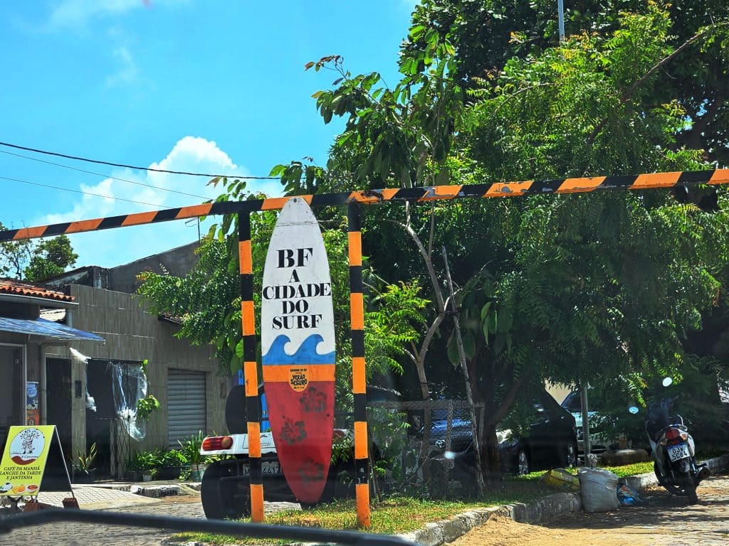 Sign at the entrance of Baia Formosa
