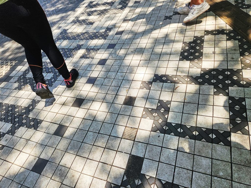 In front of the library in Sao Paulo