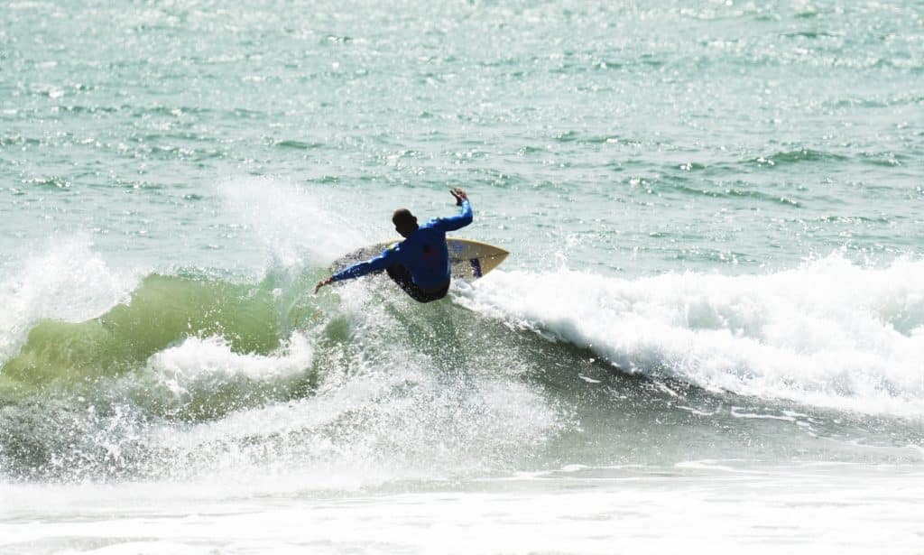 Surfing at Praia de Miami