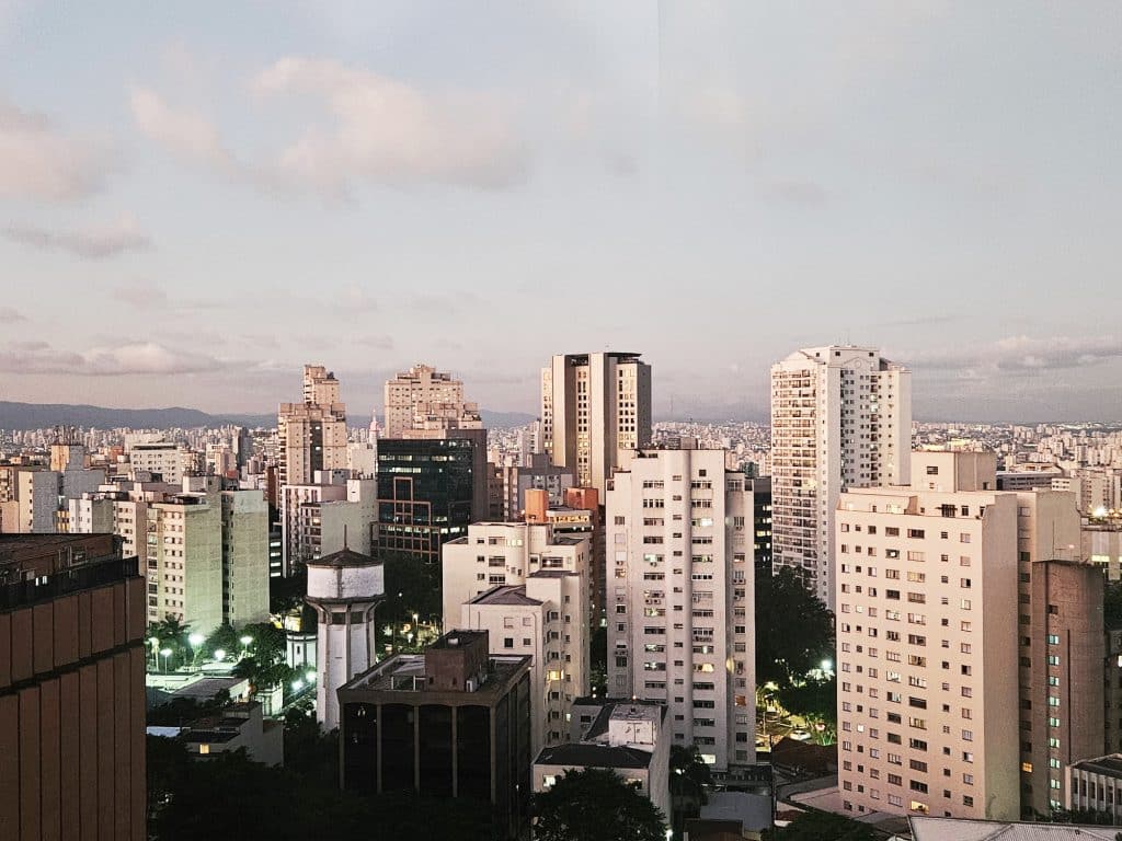 View from the roofterrace at Paulista Avenue in Sao Paulo