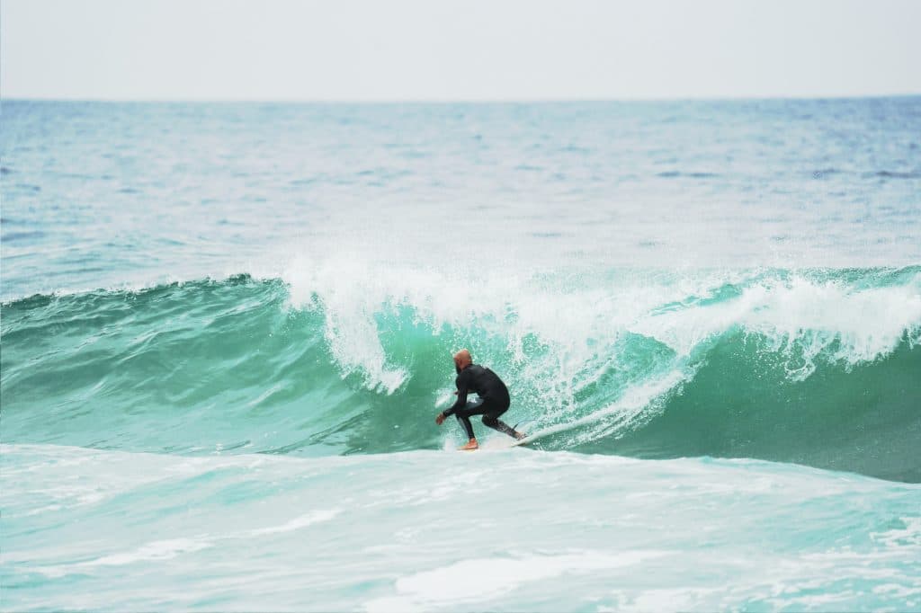 Surfing at Praia Mocambique in Florianopolis
