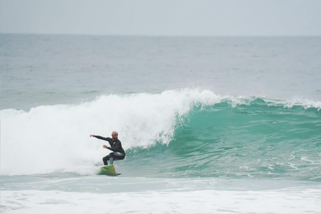 Surfing at Praia Mocambique in Florianopolis