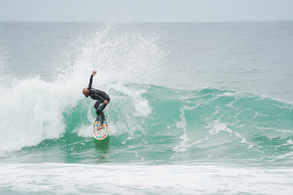 Surfing at Praia Mocambique in Florianopolis