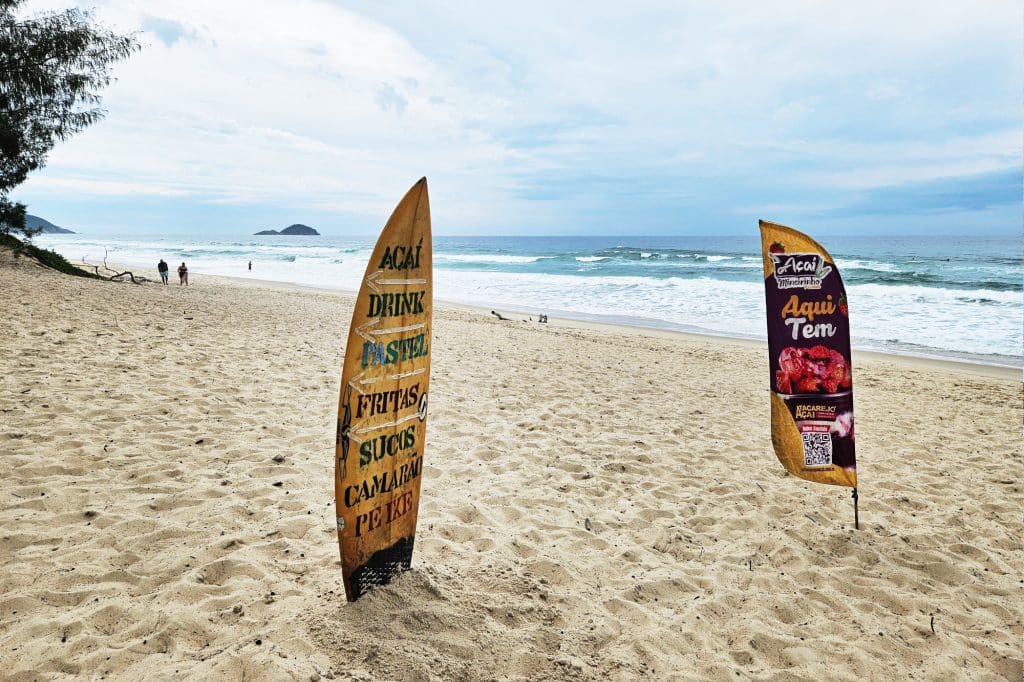 Surfing at Praia Mocambique in Florianopolis