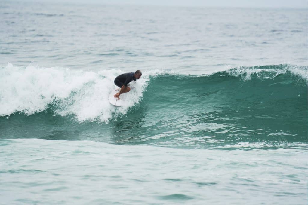 Surfing at Praia Mocambique in Florianopolis