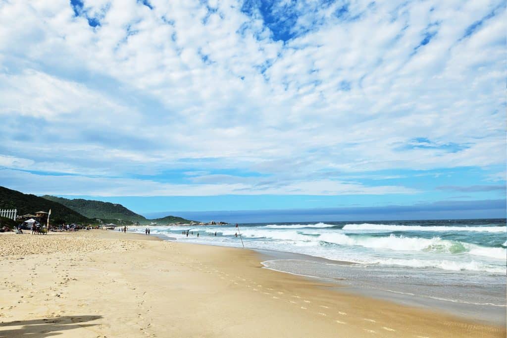 Surfing at Praia Mole in Florianopolis