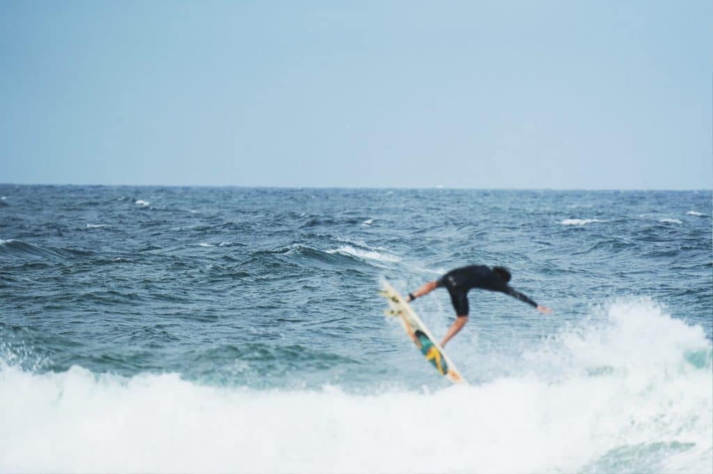 Surfing at Praia Mole in Florianopolis