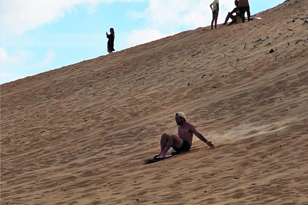 Sandboarding near Pipa