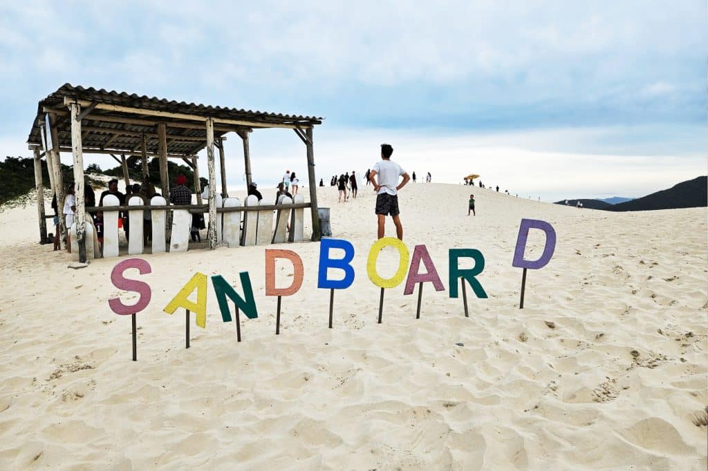 Sandboarding in Florianopolis