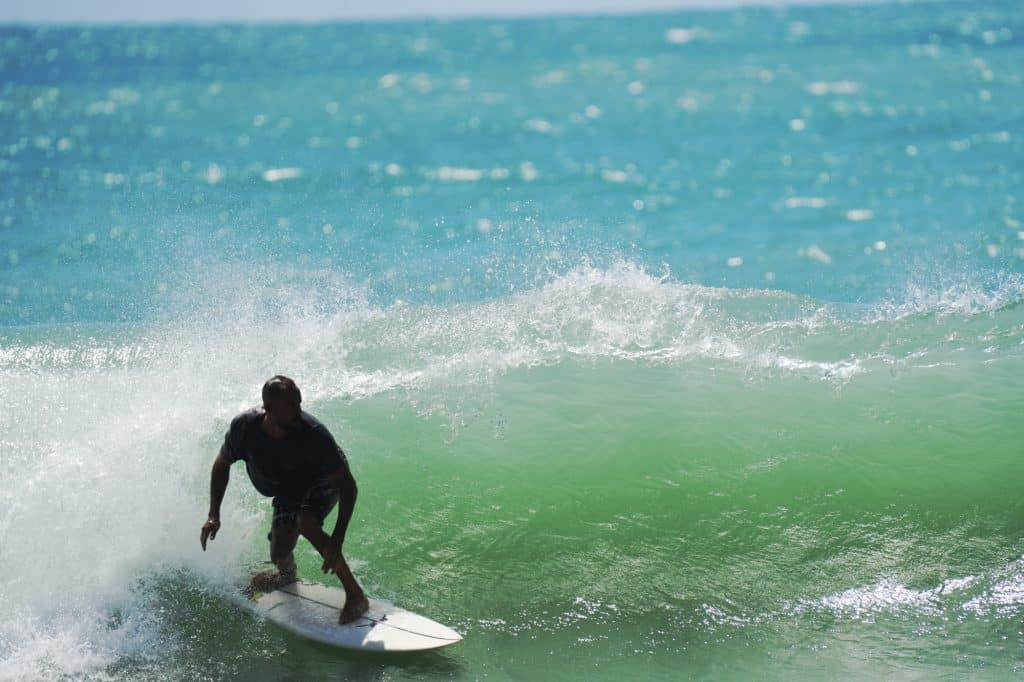 Surfing at Praia do Amor in Pipa