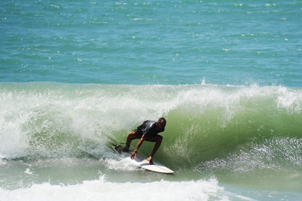 Surfing at Praia do Amor in Pipa