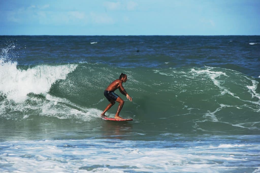 Surfing at Praia do Amor in Pipa