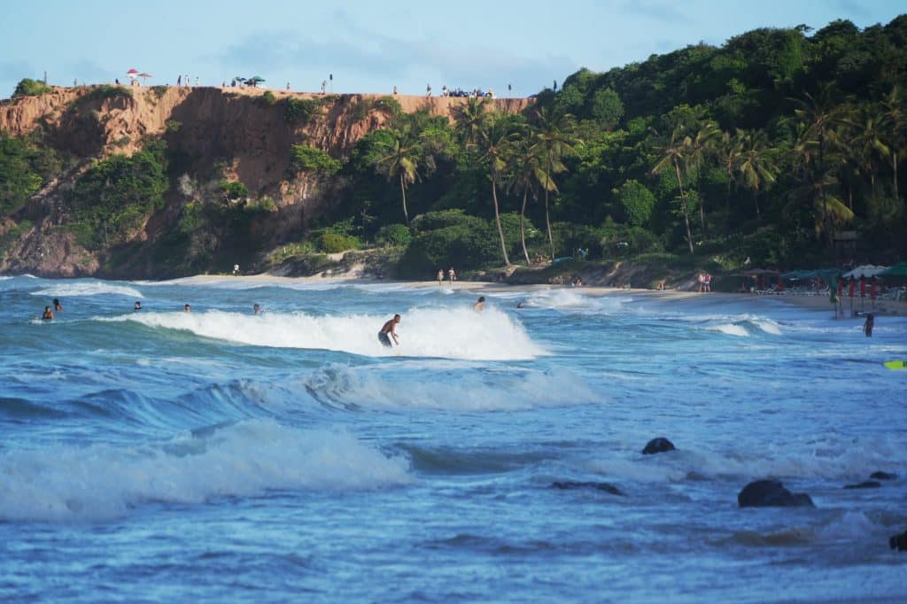 Surfing at Praia do Amor in Pipa