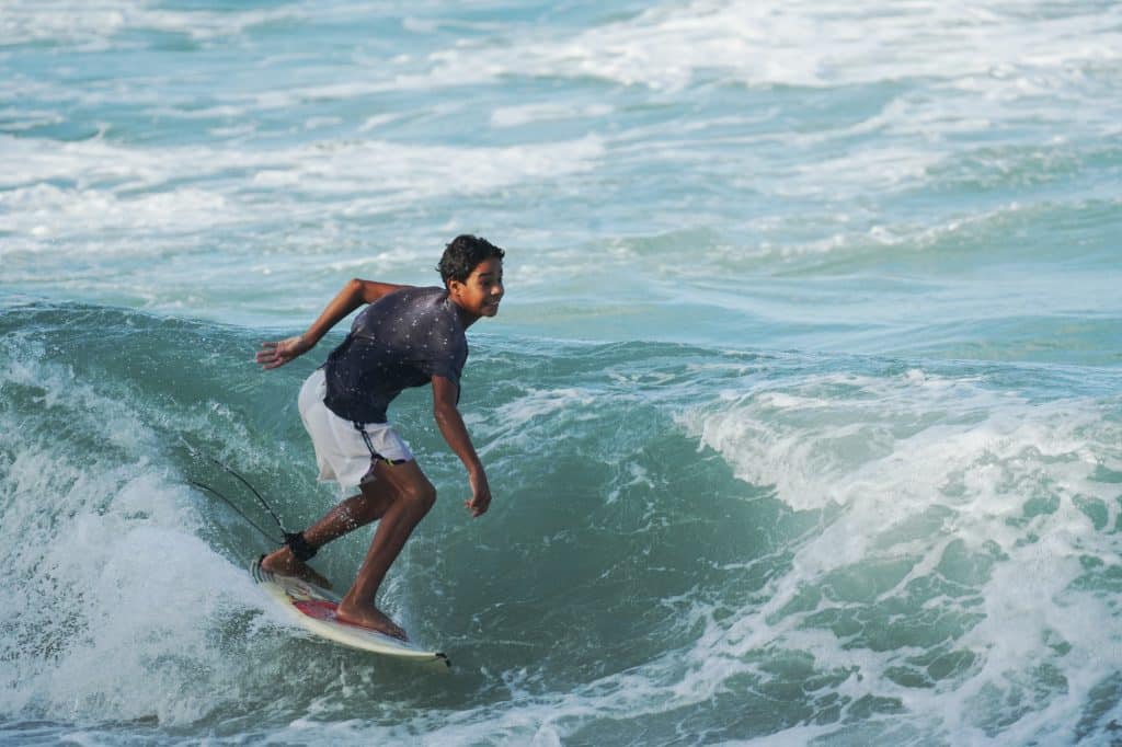 Surfing at Praia do Amor in Pipa