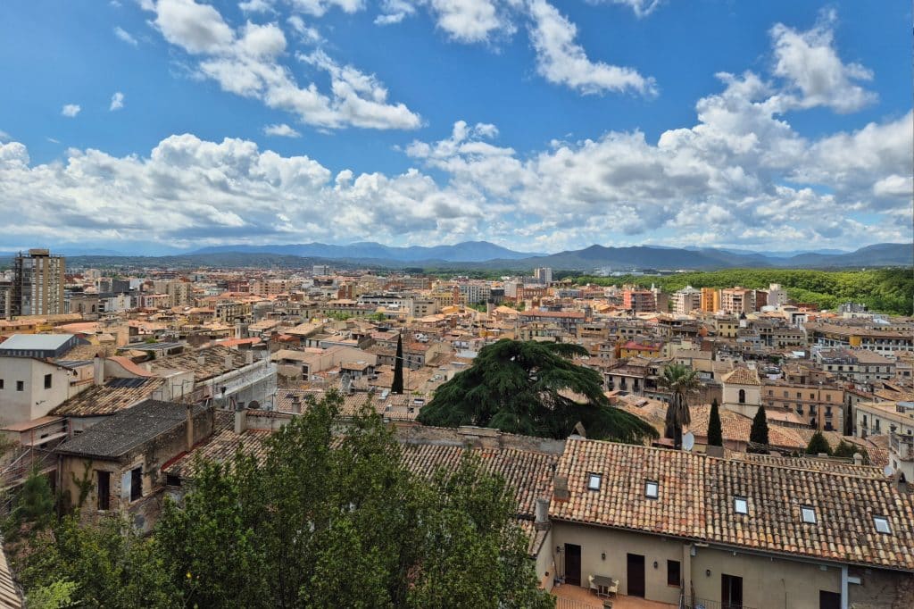 Views from the medieval wall in Girona