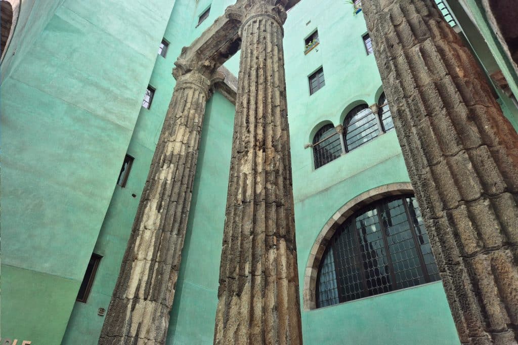 Remains of the Roman Forum in Barcelona