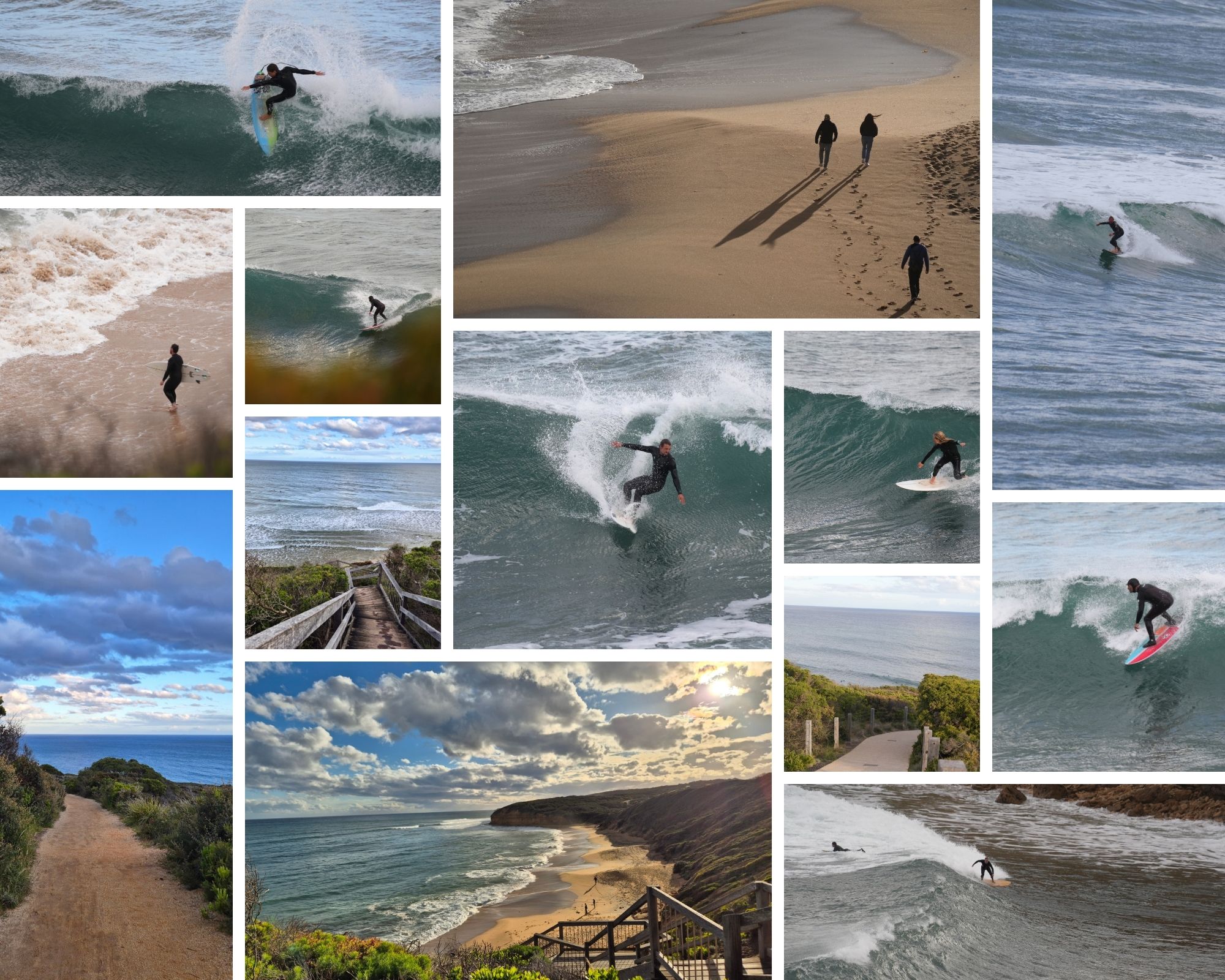 Surfing at Bells Beach