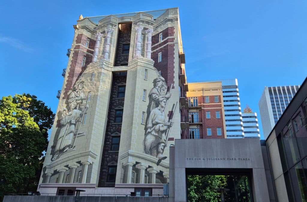 Mural of Lewis and Clark in Portland