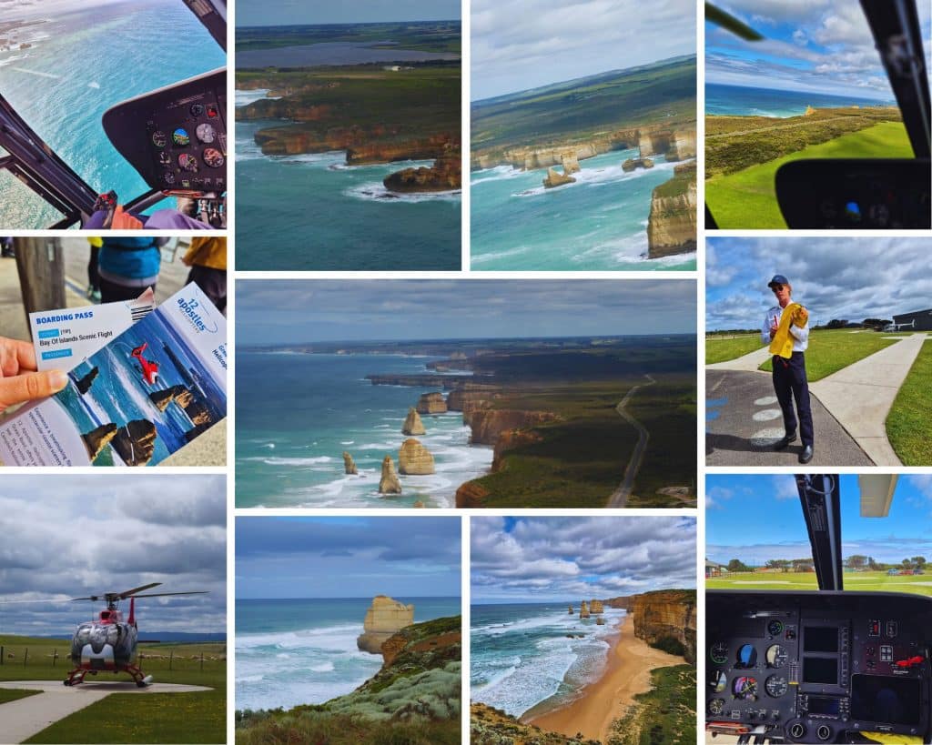 Helicopter flight to the 12 Apostles