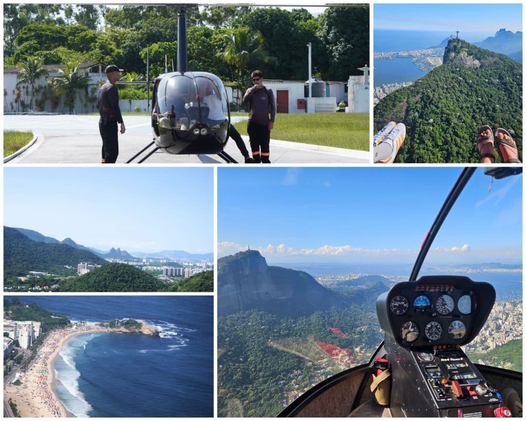 Helicopter flight in Rio de Janeiro