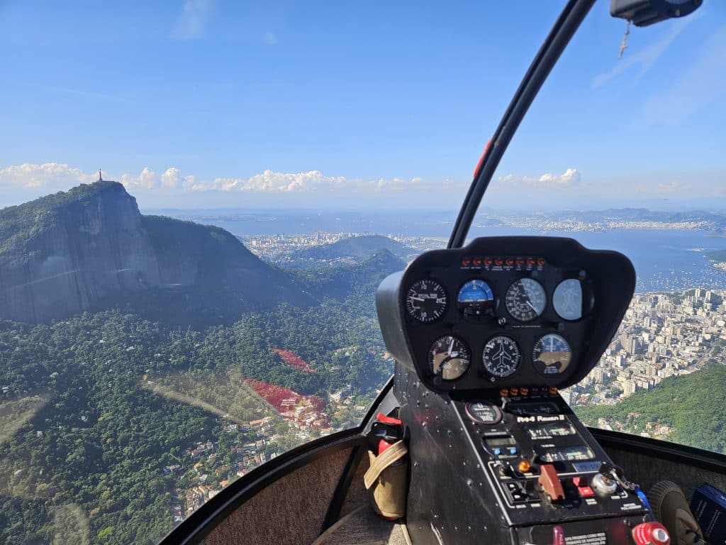 Helicopter flight in Rio de Janeiro