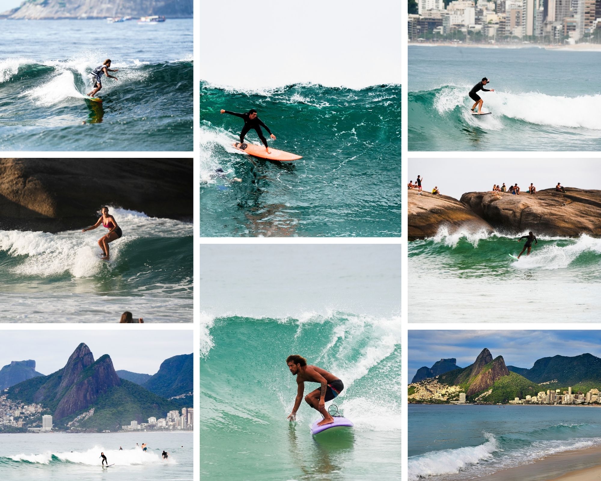 Surfing at Arpoador