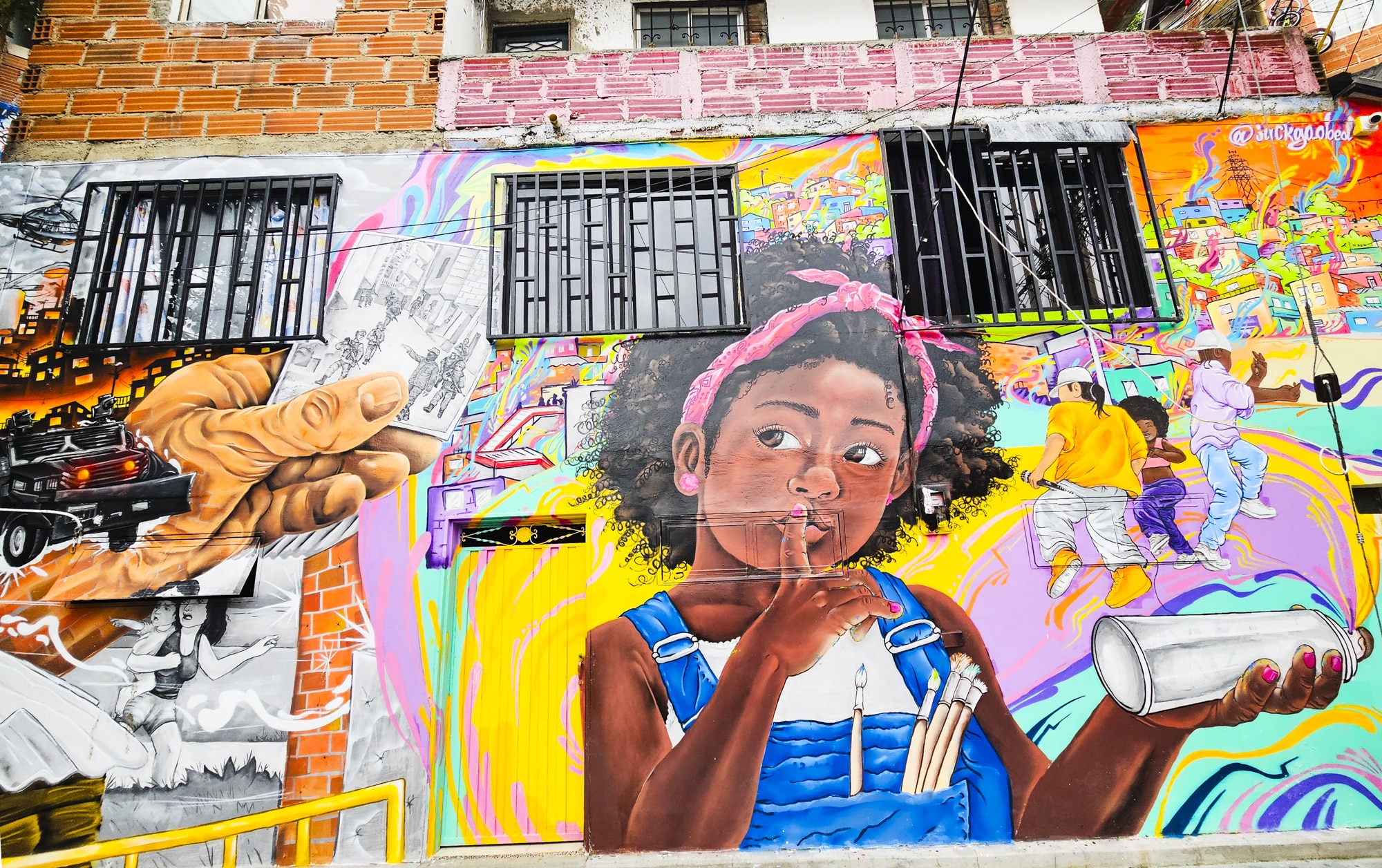 Street Art in Comuna 13 in Medellin