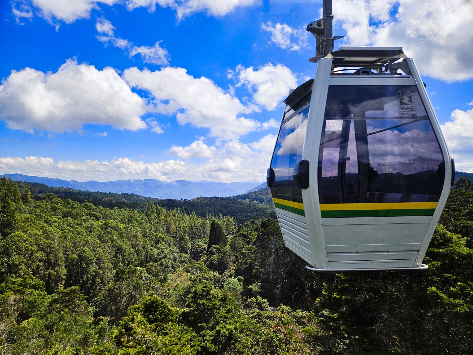 Cable car to Parque Arvi in Medellin