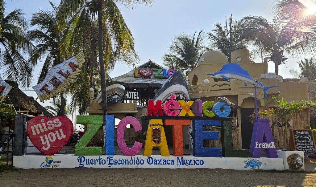 Zicatela sign in Puerto Escondido