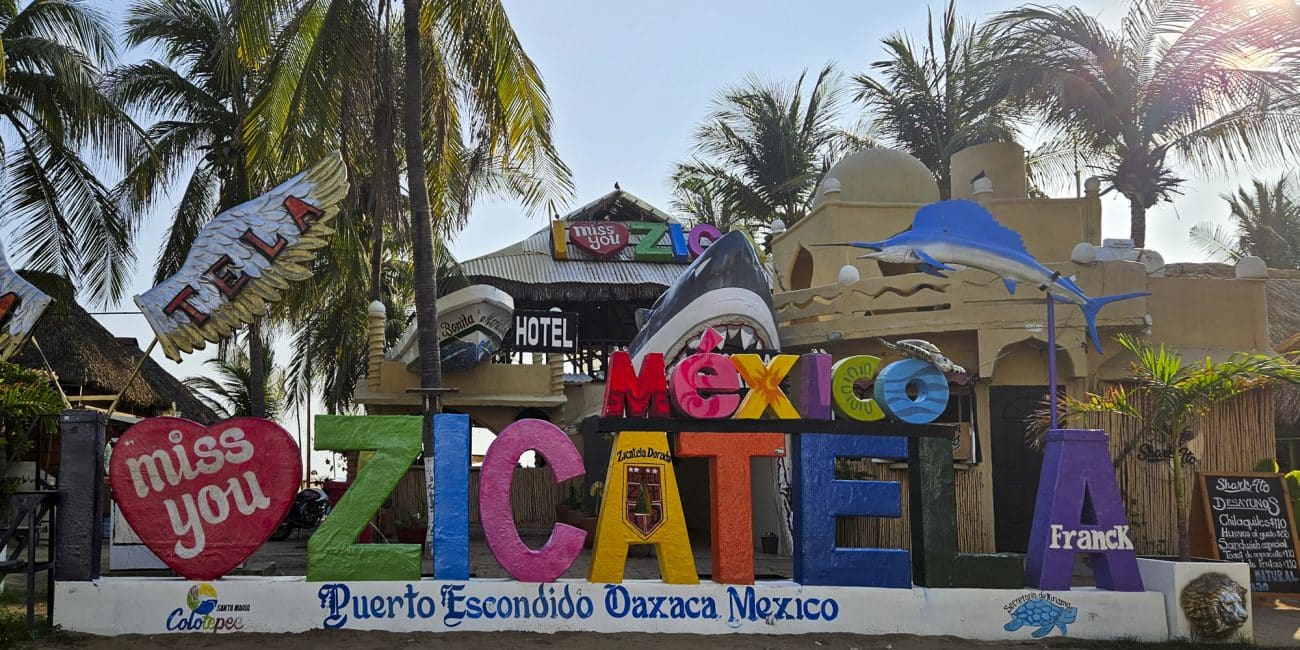Zicatela sign in Puerto Escondido