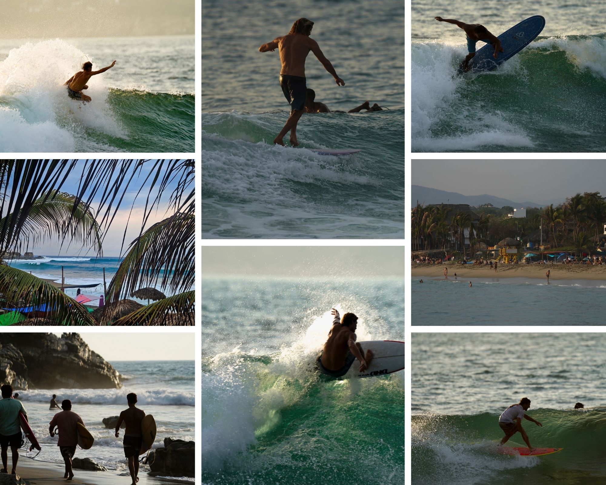 Surfing at La Punta in Puerto Escondido
