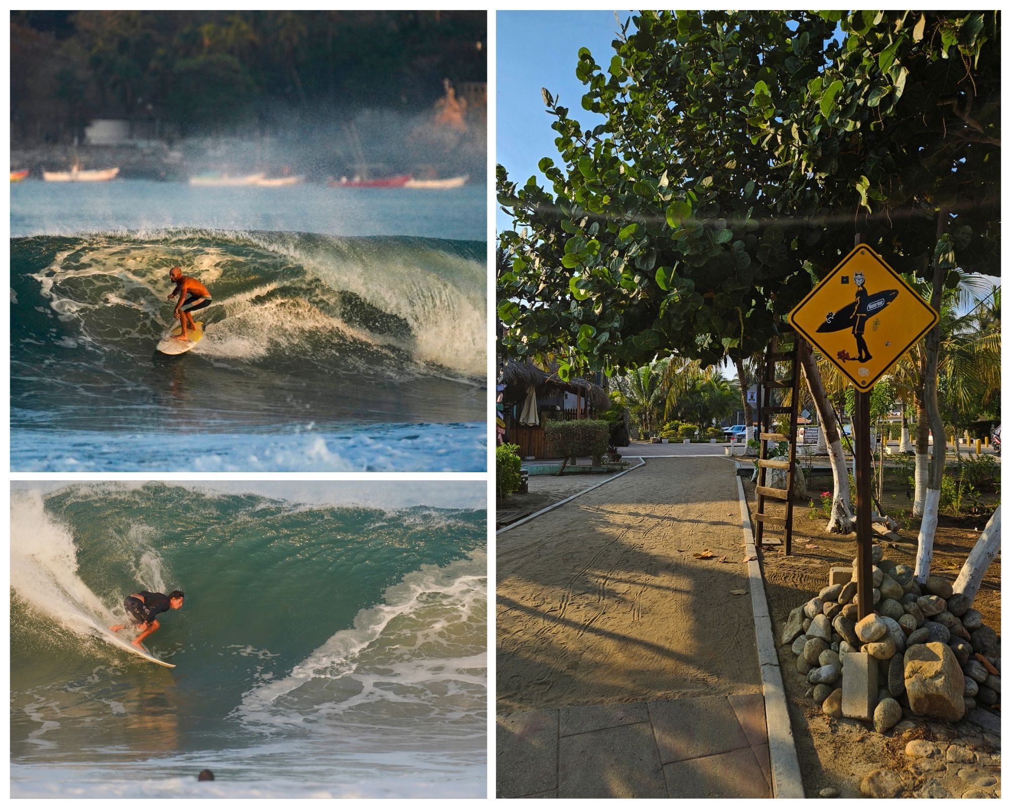 Surfing at Zicatela
